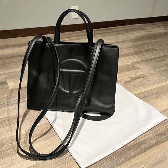 Telfar Black Medium Tote, Vegan Leather - Picture 2 of 7